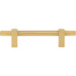 JEFFREY ALEXANDER 698-96BG Larkin Knurled Ends 96 mm Center-to-Center Bar Pull - Brushed Gold