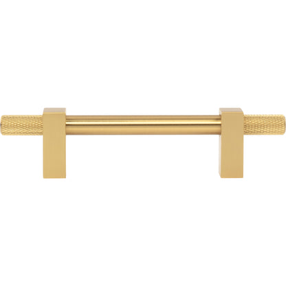 JEFFREY ALEXANDER 698-96BG Larkin Knurled Ends 96 mm Center-to-Center Bar Pull - Brushed Gold