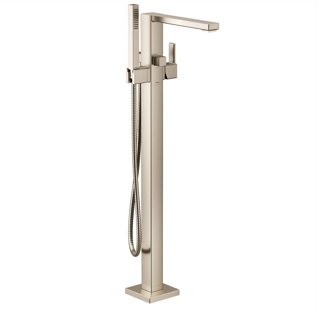 MOEN S905BN 90 Degree One-Handle Tub Filler Includes Hand Shower - Brushed Nickel