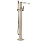 MOEN S905BN 90 Degree One-Handle Tub Filler Includes Hand Shower - Brushed Nickel