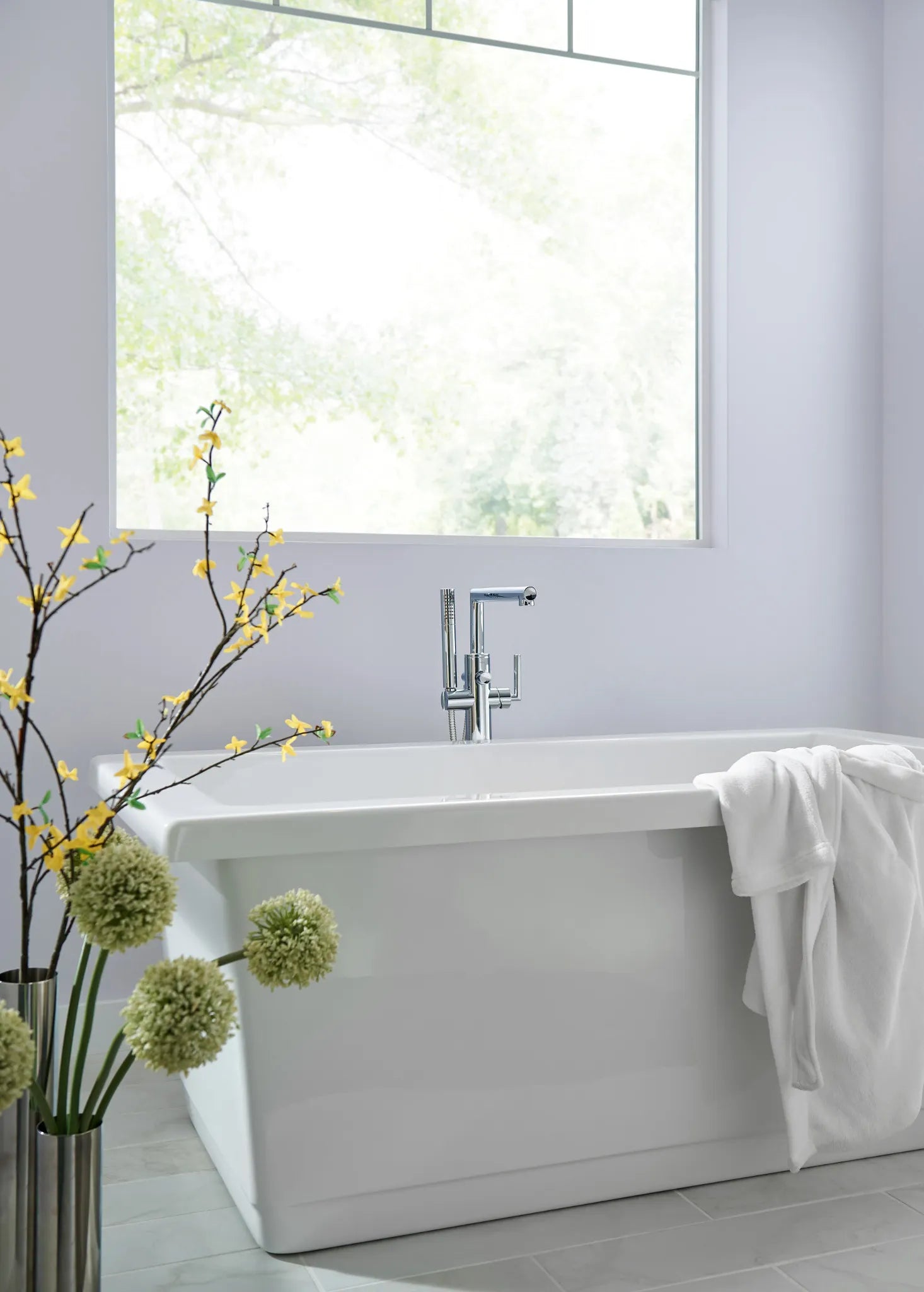 MOEN S93005 Arris One-Handle Tub Filler Including Handheld Shower - Chrome
