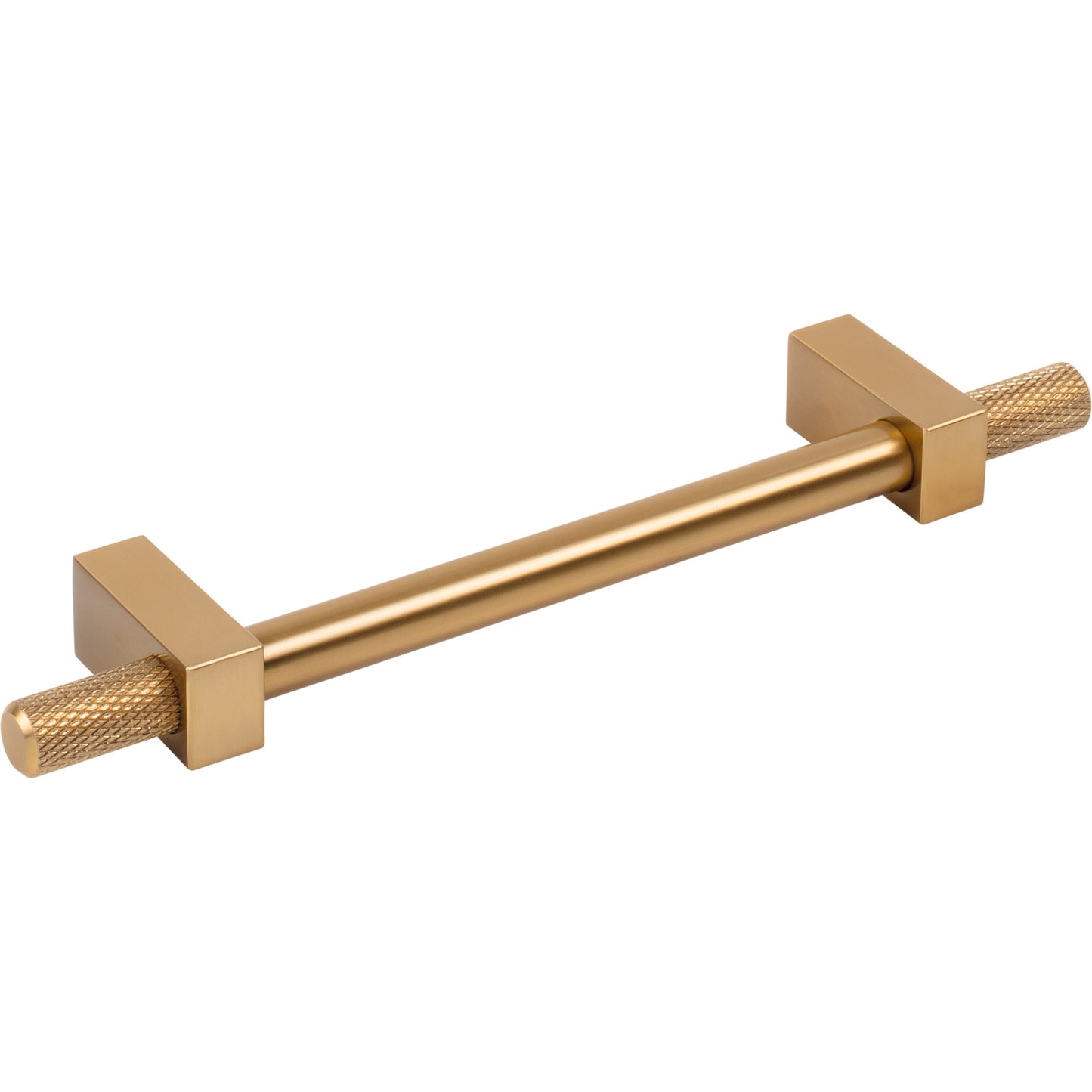 JEFFREY ALEXANDER 698-128SBZ Larkin Knurled Ends 128 mm Center-to-Center Bar Pull - Satin Bronze