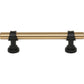 TOP KNOBS M2705 Bit 3 3/4" Center to Center Bar Pull - Honey Bronze and Flat Black