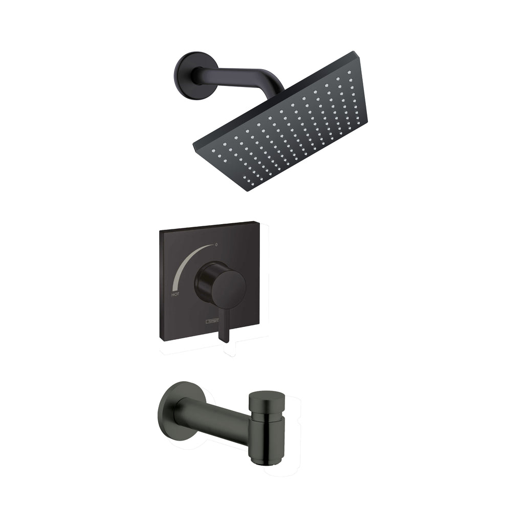 HANSGROHE 04963670 Vernis Blend Pressure Balance Tub/Shower Set, 1.5 GPM - Matte Black