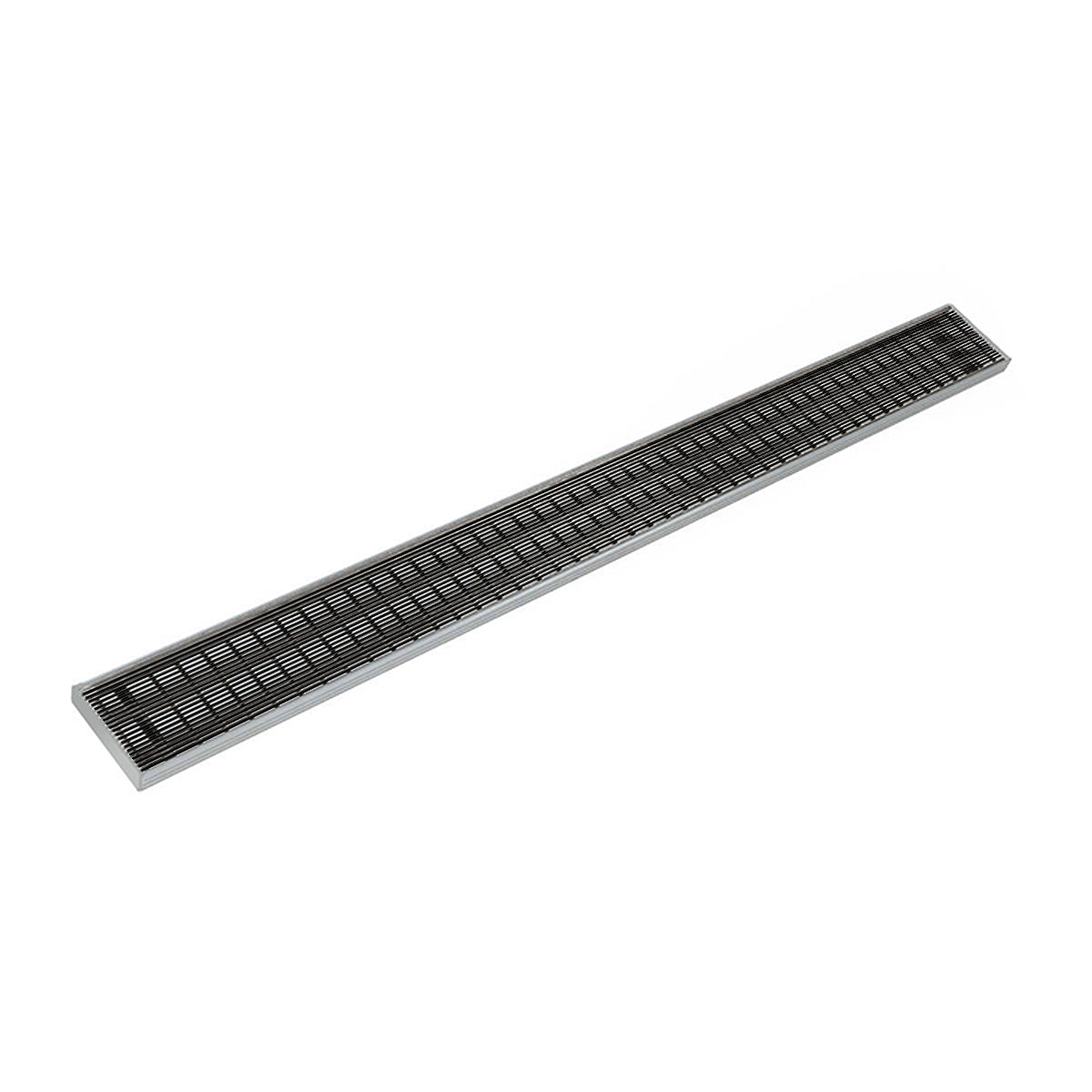 INFINITY DRAIN SAG 10060 BK SAG 100 60" S-PVC Series Complete Kit with 4" Wedge Wire Grate in Matte Black