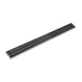 INFINITY DRAIN SAG 10048 BK S-AG 100 48" S-PVC Series Complete Kit with 4" Wedge Wire Grate in Matte Black