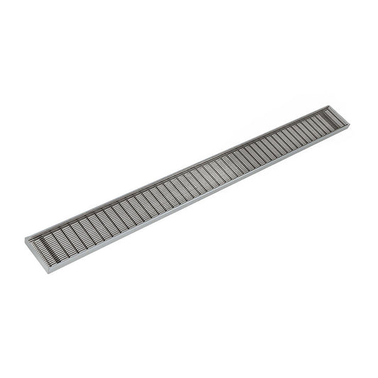 INFINITY DRAIN SAG 10036 SS SAG 100 36" S-PVC Series Complete Kit with 4" Wedge Wire Grate in Satin Stainless