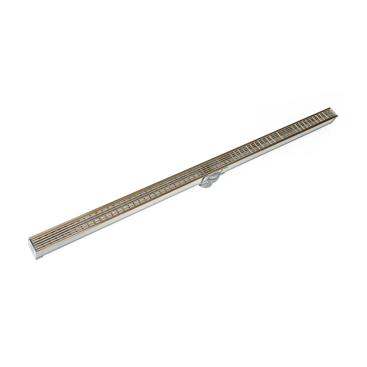 INFINITY DRAIN SAG 3836 SB S-AG 38 36" S-PVC Series Complete Kit with 1 1/2" Wedge Wire Grate in Satin Bronze