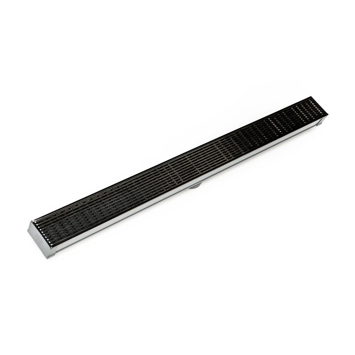 INFINITY DRAIN SAG 6596 BK S-AG 65 96" S-PVC Series Complete Kit with 2 1/2" Wedge Wire Grate in Matte Black