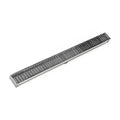 INFINITY DRAIN SAG 6596 PS S-AG 65 96" S-PVC Series Complete Kit with 2 1/2" Wedge Wire Grate in Polished Stainless