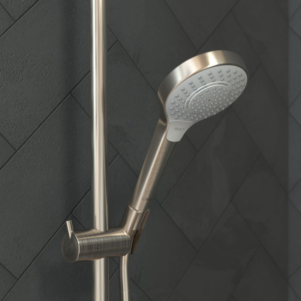HANSGROHE 04724820 Croma Select S Handshower 110 3-Jet, 1.75 GPM - Brushed Nickel