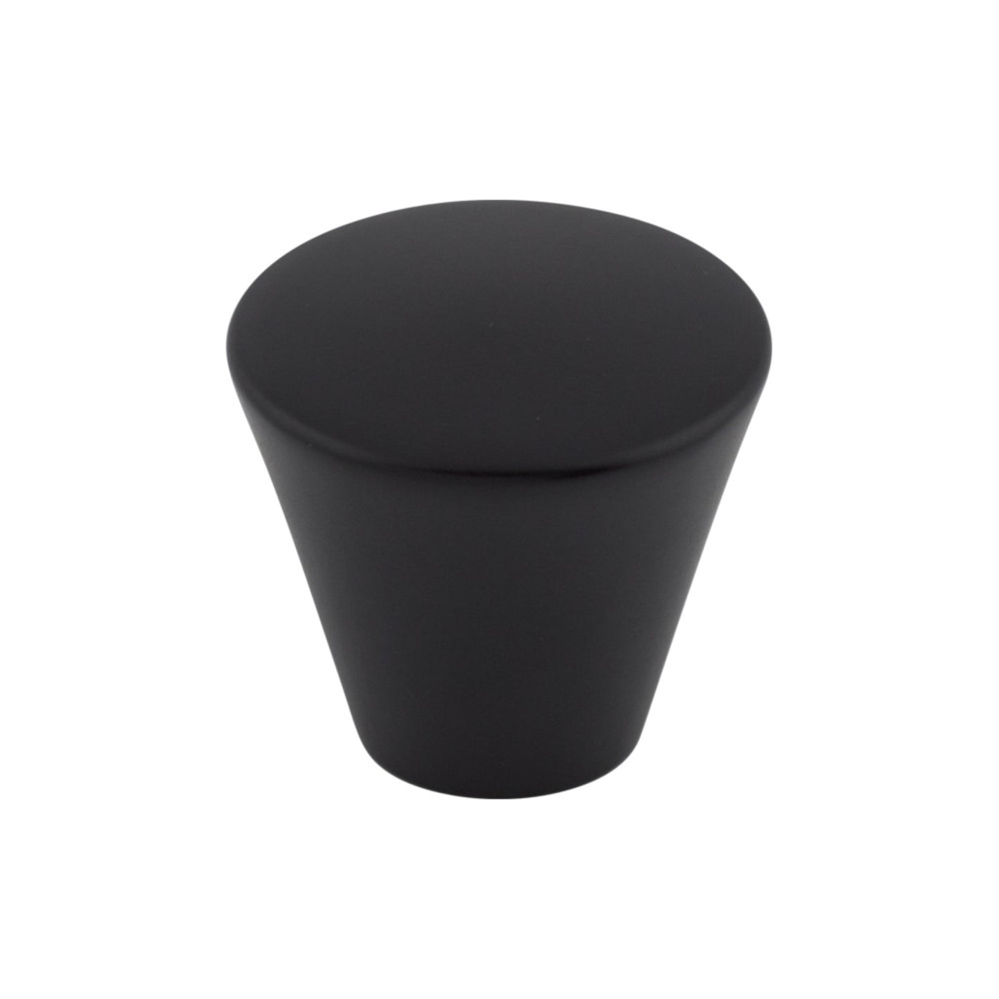 TOP KNOBS M373 Cone 1 1/16" Diameter Round Knob - Flat Black