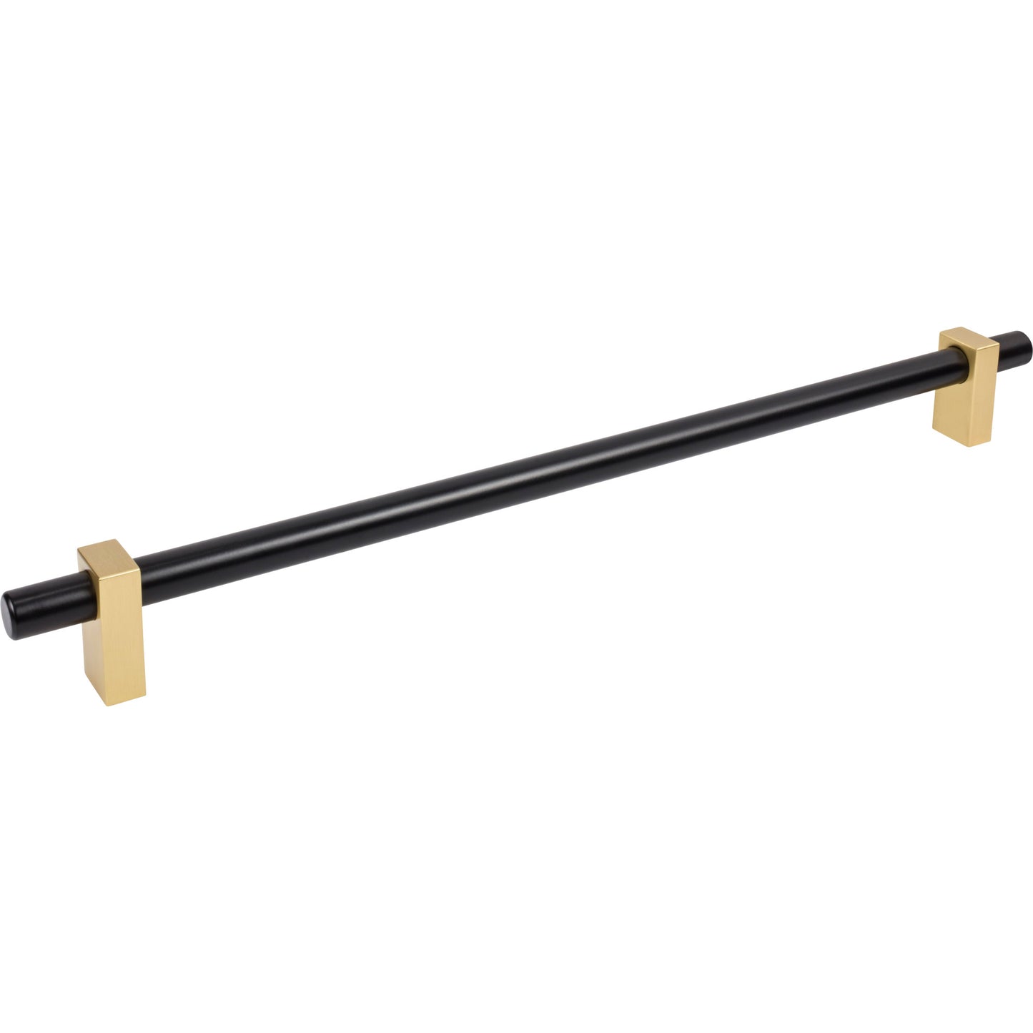 JEFFREY ALEXANDER 478-18MBBG Larkin 2 18" Center-to-Center Appliance Pull - Matte Black w/Brushed Gold