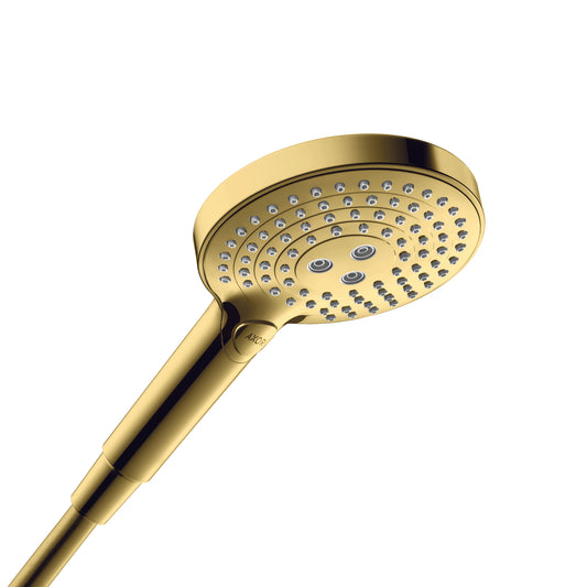 AXOR ShowerSolutions Handshower 120 3-Jet, 1.75 GPM in Polished Gold Optic