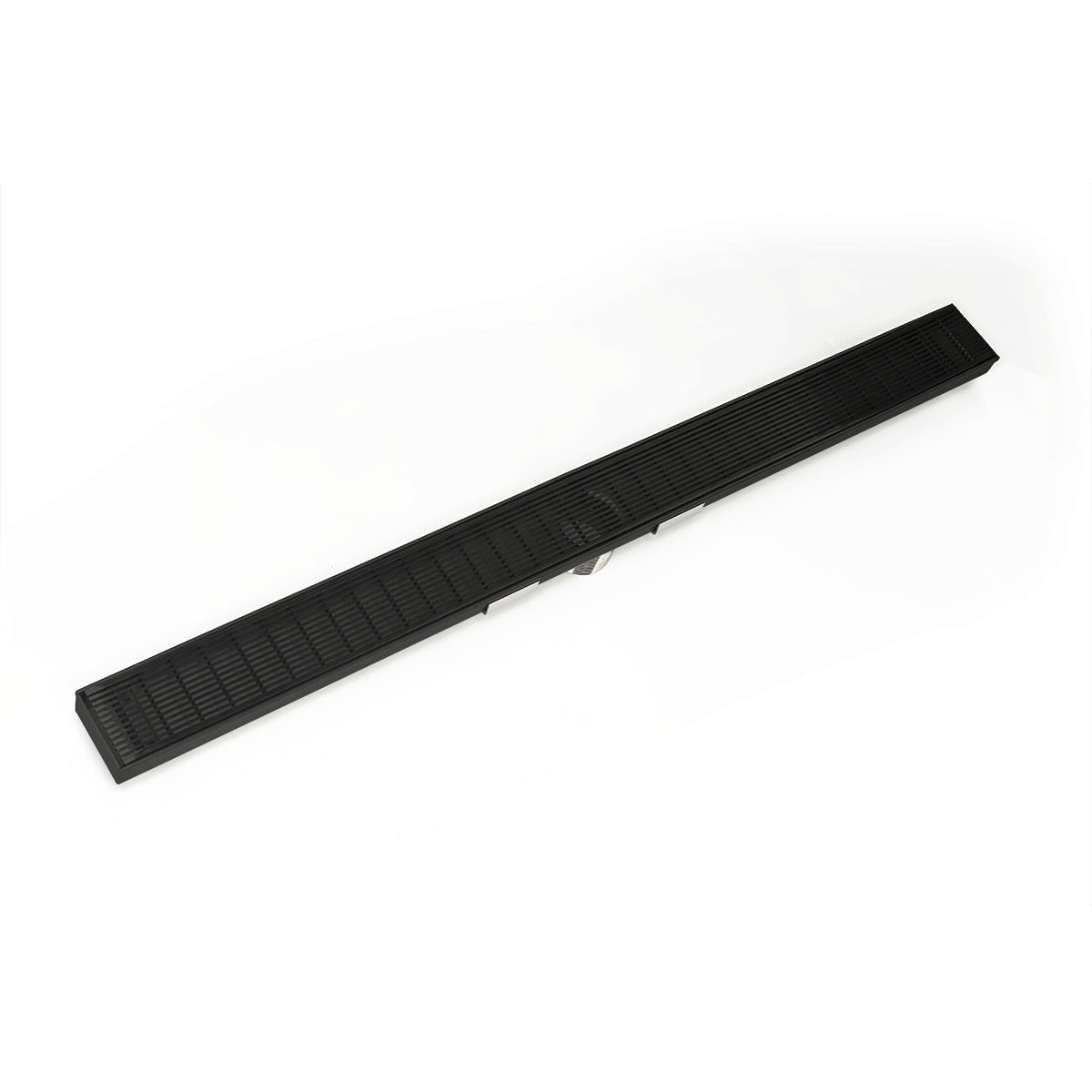 INFINITY DRAIN SAS 6572 BK S-AS 65 72" S-Stainless Steel Series Complete Kit with 2 1/2" Wedge Wire Grate in Matte Black