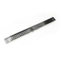 INFINITY DRAIN SAS 6548 PS S-AS 65 48" S-Stainless Steel Series Complete Kit with 2 1/2" Wedge Wire Grate in Polished Stainless