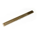 INFINITY DRAIN SAS 6548 SB S-AS 65 48" S-Stainless Steel Series Complete Kit with 2 1/2" Wedge Wire Grate in Satin Bronze