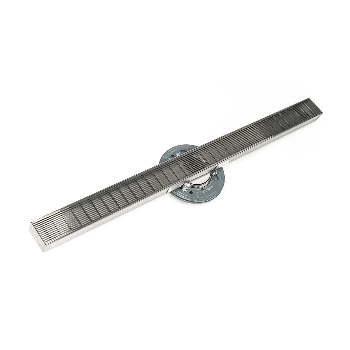 INFINITY DRAIN SAS 9996-A SS S-AS 99 96" S-Stainless Steel Series High Flow Complete Kit with 2 1/2" Wedge Wire Grate in Satin Stainless with ABS Drain Body, 3" Outlet
