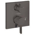 HANSGROHE 15862341 Ecostat Pressure Balance Trim Square with Diverter - Brushed Black Chrome