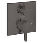 HANSGROHE 15862341 Ecostat Pressure Balance Trim Square with Diverter - Brushed Black Chrome