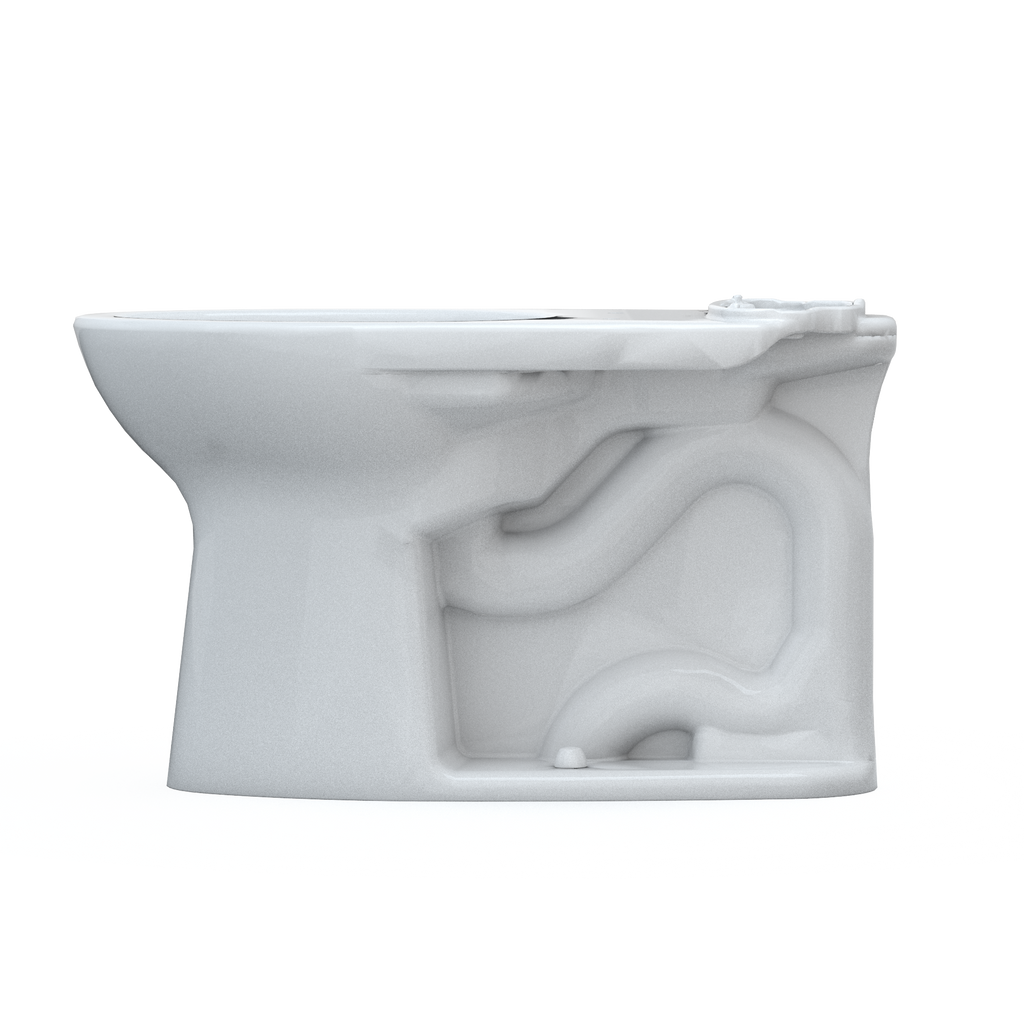 TOTO C776CEFG.10#01 Drake Elongated Universal Height Tornado Flush Toilet Bowl With 10 Inch Rough-In And Cefiontect - Cotton White