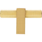 JEFFREY ALEXANDER 498T-BG Larkin Knurled 2-3/8" Length Bar Knob - Brushed Gold