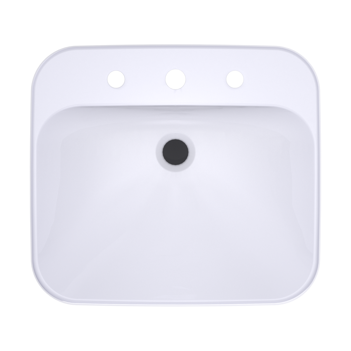 TOTO LT415.8G#01 Arvina Rectangular 20" Vessel Bathroom Sink With Cefiontect For 8 Inch Center Faucets - Cotton White