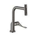AXOR 39863341 Citterio Kitchen Faucet Select 2-Spray Pull-Out, 1.75 GPM - Brushed Black Chrome