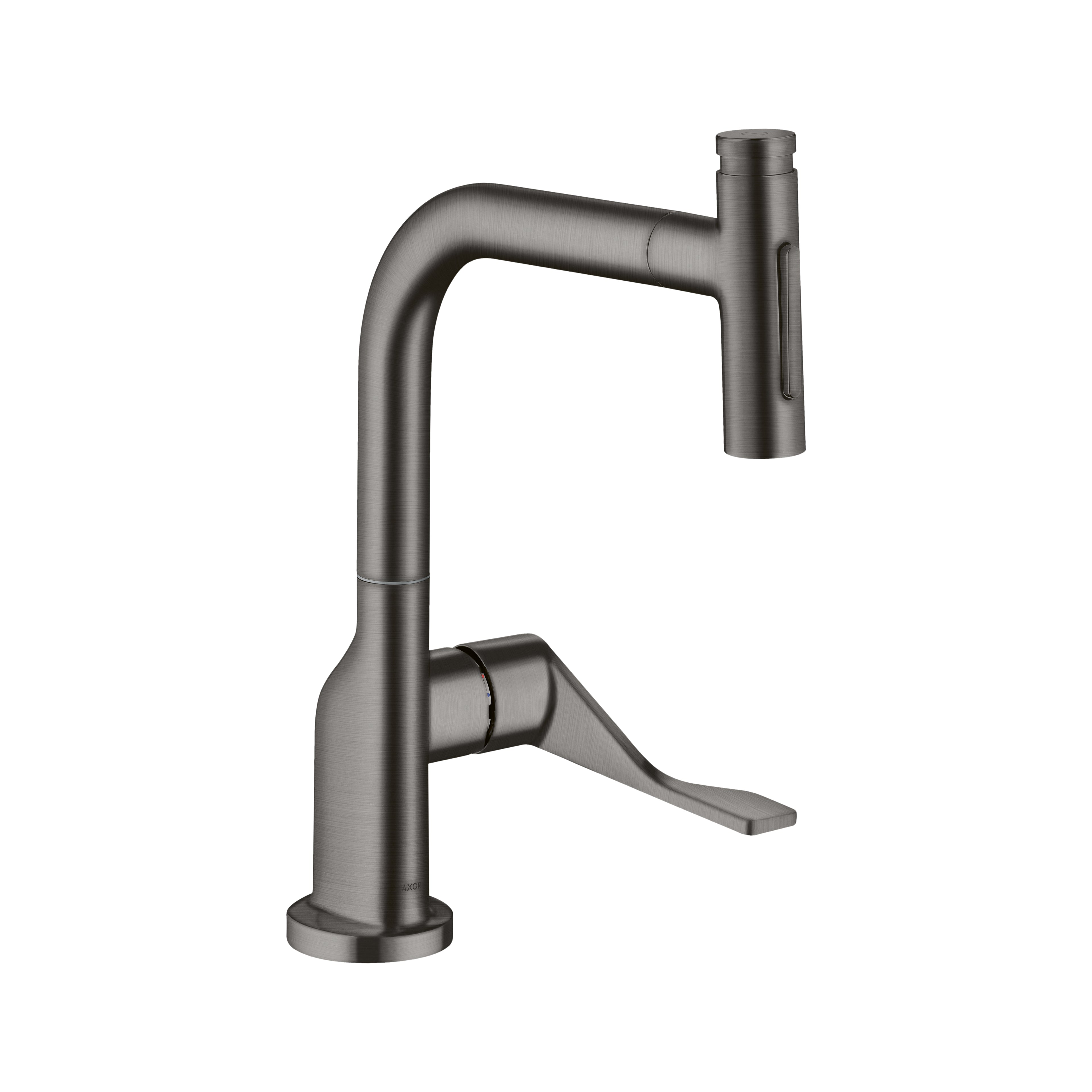 AXOR 39863341 Citterio Kitchen Faucet Select 2-Spray Pull-Out, 1.75 GPM - Brushed Black Chrome