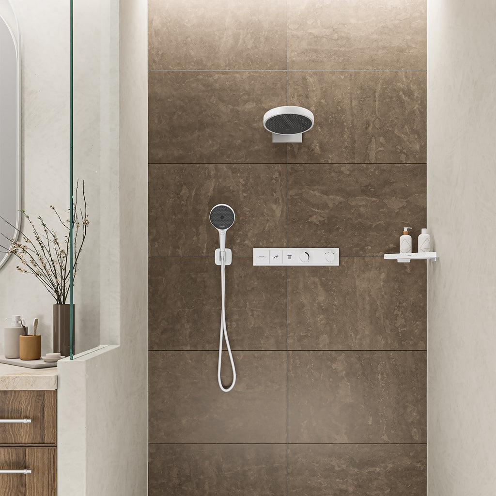 HANSGROHE 26887701 FixFit Q Wall Outlet with Handshower Holder - Matte White
