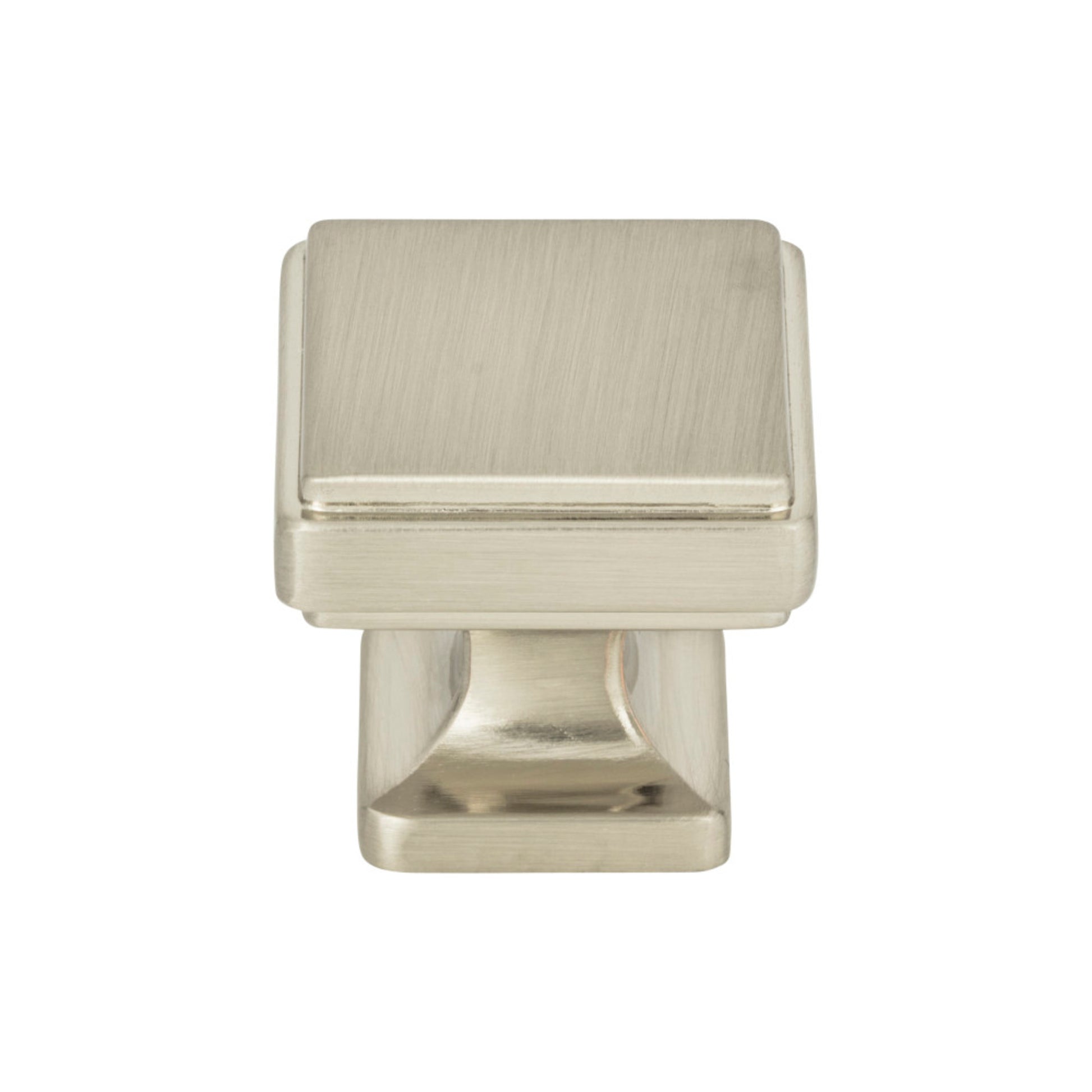ATLAS A201-BRN Kate 1 1/4" Length Square Knob - Brushed Nickel