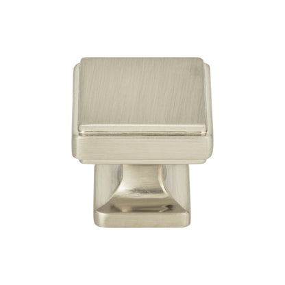 ATLAS A201-BRN Kate 1 1/4" Length Square Knob - Brushed Nickel