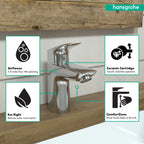 HANSGROHE 71104001 Logis Single-Hole Faucet 100, 1.0 GPM - Chrome