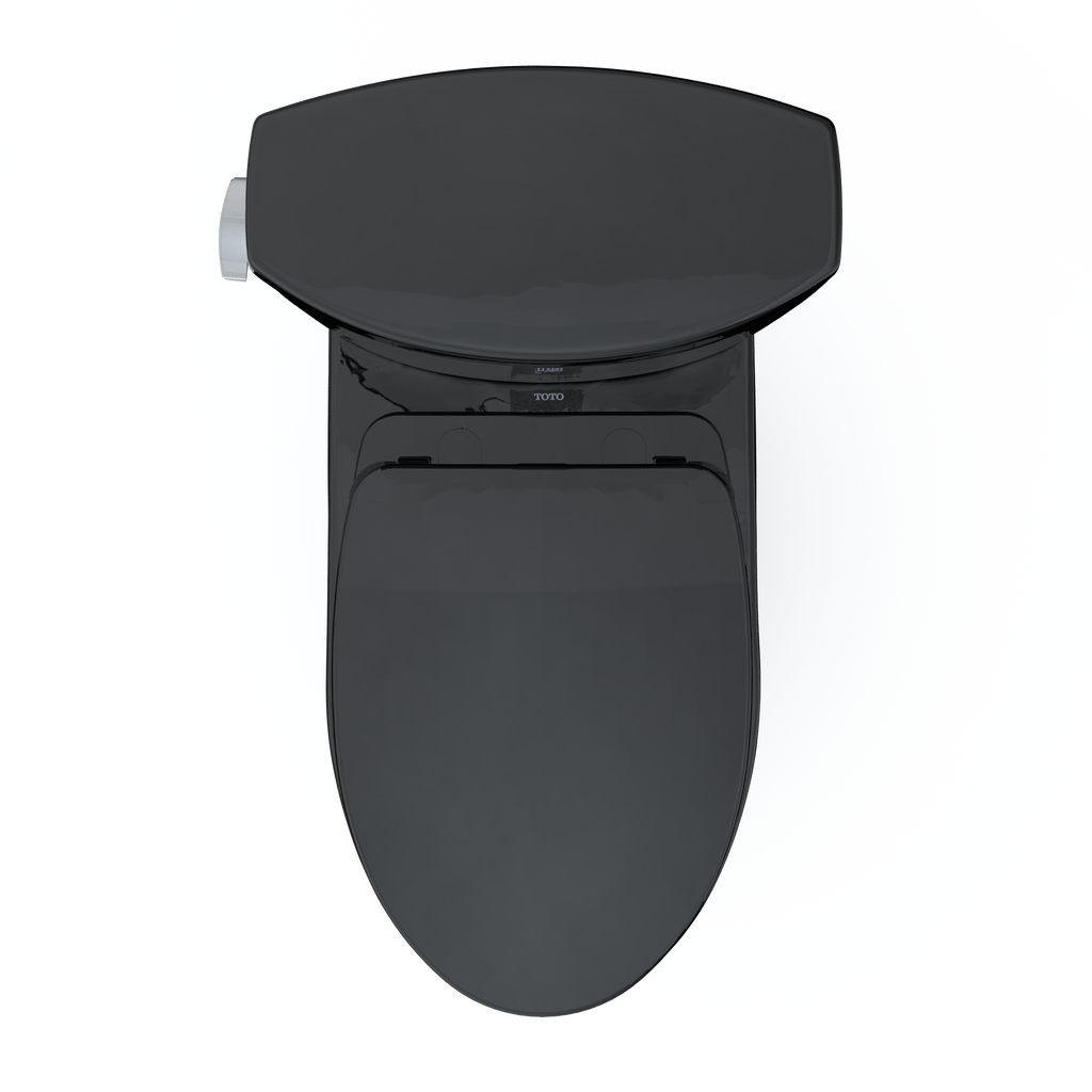 TOTO MS454124CEF#51 Drake Ii Two-Piece Elongated 1.28 Gpf Universal Height Toilet With Ss124 Softclose Seat - Ebony