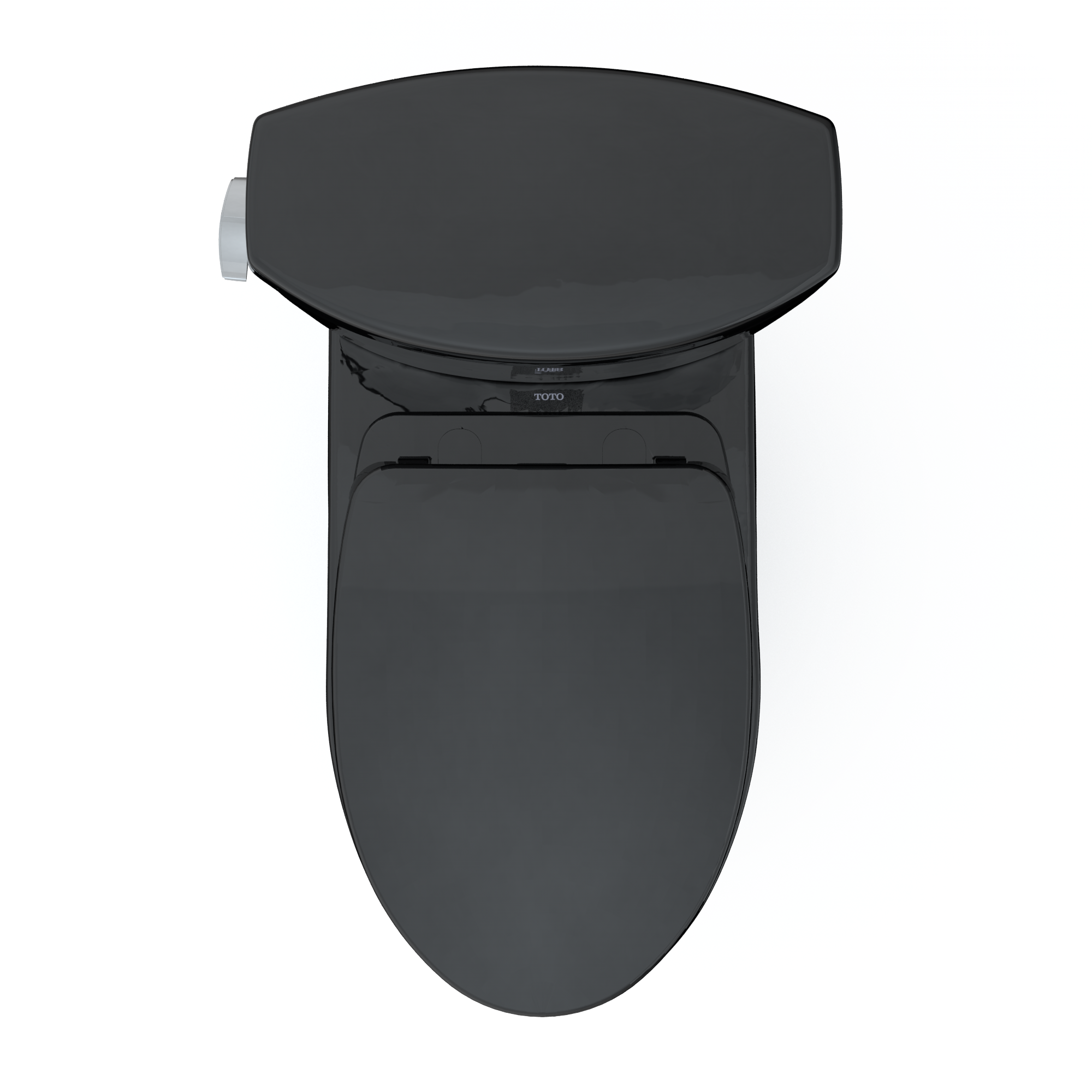 TOTO MS454124CEF#51 Drake Ii Two-Piece Elongated 1.28 Gpf Universal Height Toilet With Ss124 Softclose Seat - Ebony