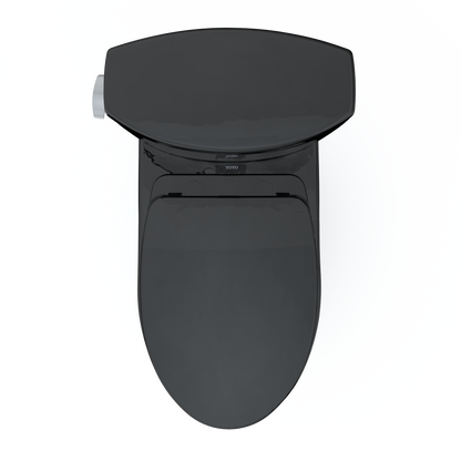 TOTO MS454124CEF#51 Drake Ii Two-Piece Elongated 1.28 Gpf Universal Height Toilet With Ss124 Softclose Seat - Ebony