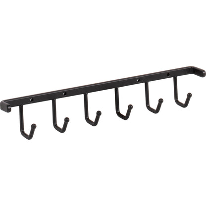 HARDWARE RESOURCES 296B-MB Matte Black Screw-Mount Belt Rack - Matte Black