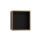 HANSGROHE 56098140 XtraStoris Individual Wall Niche Matte Black with Design Frame 12"x 12"x 4" - Brushed Bronze