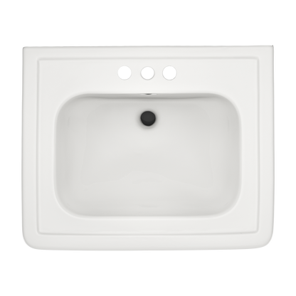 TOTO LPT530.4N#11 Promenade 27-1/2" X 22-1/4" Rectangular Pedestal Bathroom Sink For 4 Inch Center Faucets - Colonial White