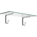 AXOR 42842000 Universal SoftSquare Towel Shelf with Robe Hooks - Chrome