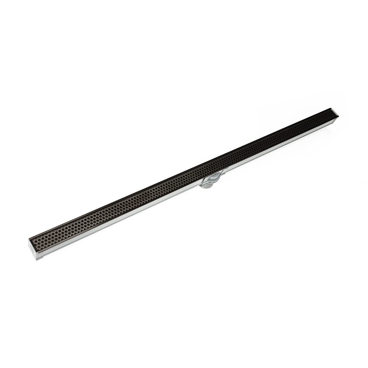 INFINITY DRAIN SDG 3896 ORB S-DG 38 96" S-PVC Series Complete Kit with 1 1/2" Perforated Circle Pattern Grate in Oil Rubbed Bronze