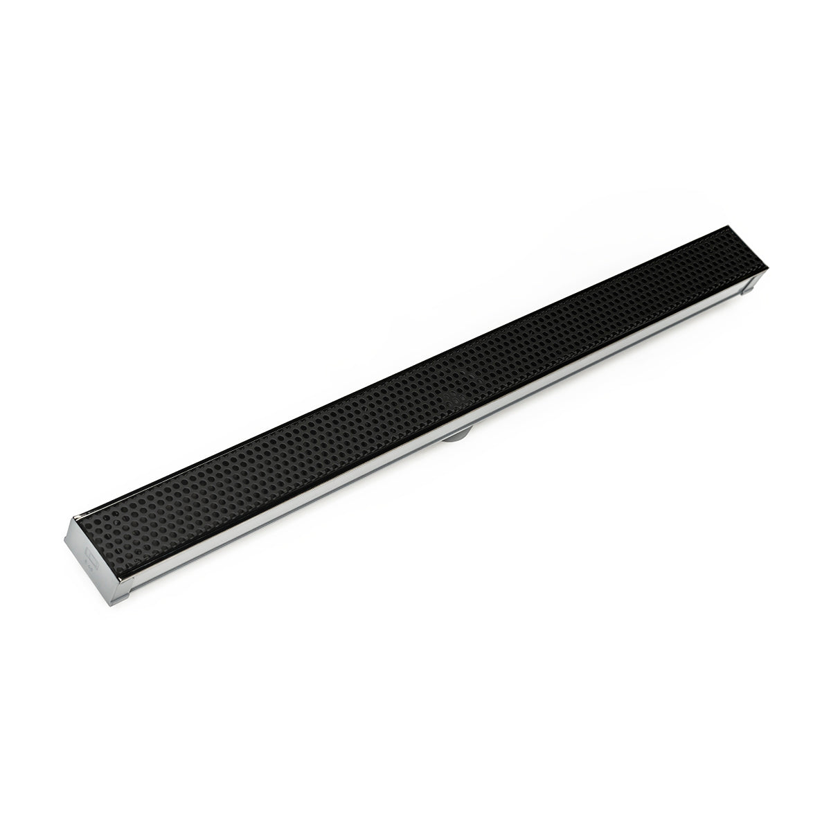 INFINITY DRAIN SDG 6548 BK S-DG 65 48" S-PVC Series Complete Kit with 2 1/2" Perforated Circle Pattern Grate in Matte Black