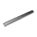 INFINITY DRAIN SDG 6548 PS S-DG 65 48" S-PVC Series Complete Kit with 2 1/2" Perforated Circle Pattern Grate in Polished Stainless