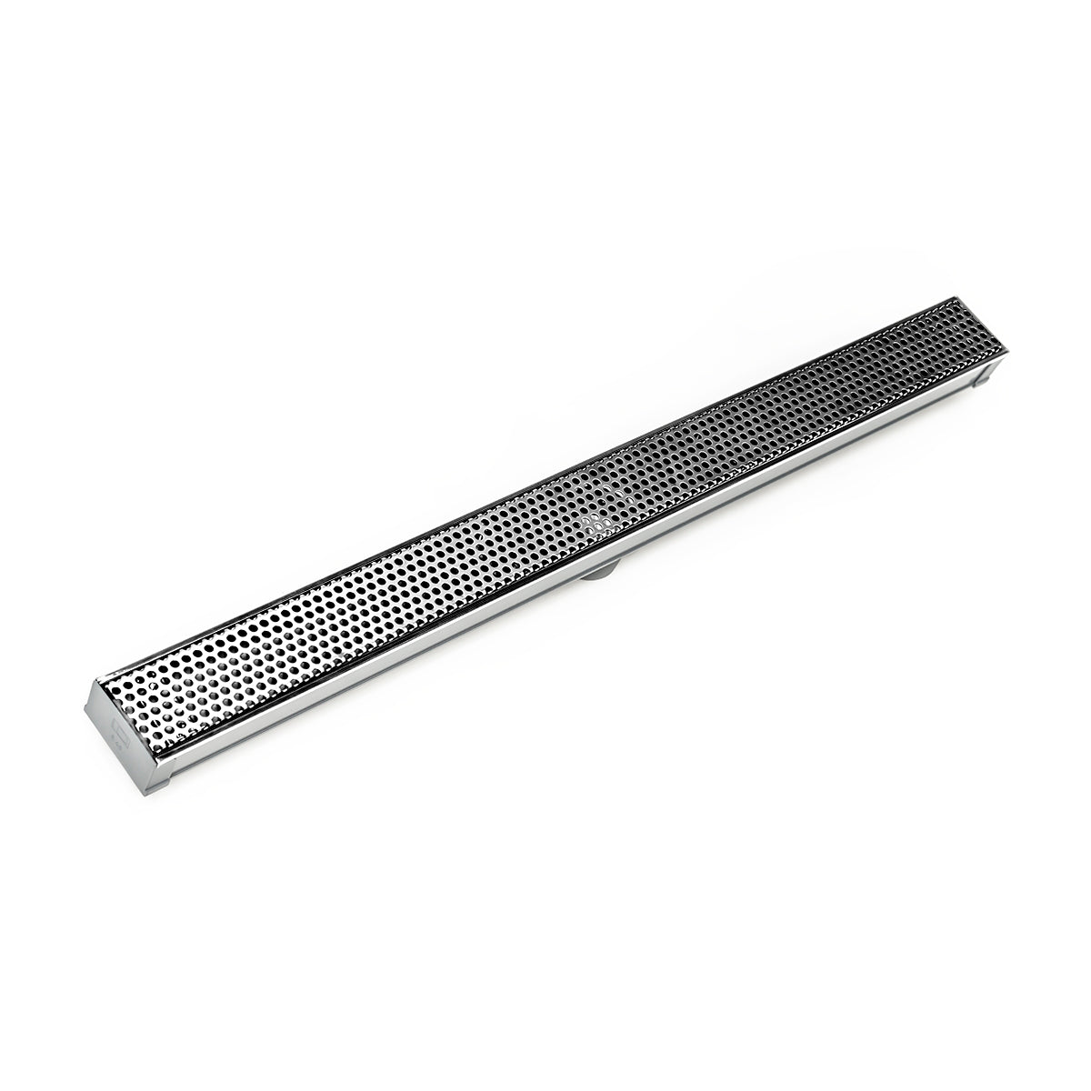 INFINITY DRAIN SDG 6548 PS S-DG 65 48" S-PVC Series Complete Kit with 2 1/2" Perforated Circle Pattern Grate in Polished Stainless