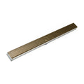 INFINITY DRAIN SDG 6548 SB S-DG 65 48" S-PVC Series Complete Kit with 2 1/2" Perforated Circle Pattern Grate in Satin Bronze