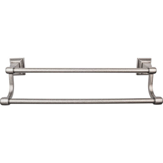 TOP KNOBS STK9AP TOP BATH (R) Stratton Bath Double 26" Wall Mounted  Towel Bar , Antique Pewter