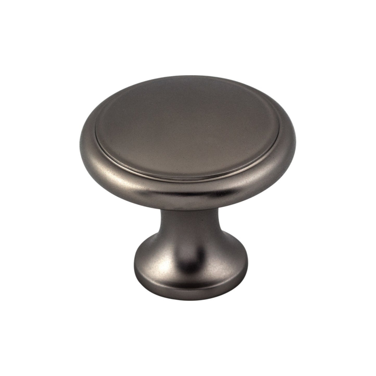 TOP KNOBS M2196 Ringed 1 1/8" Diameter Mushroom Knob - Ash Gray