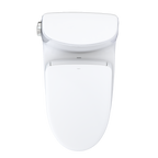 TOTO MW6044726CEFGA#01 Washlet+ Ultramax Ii One-Piece Elongated 1.28 Gpf Toilet With Auto Flush Washlet+ S7 Contemporary Bidet Seat - Cotton White