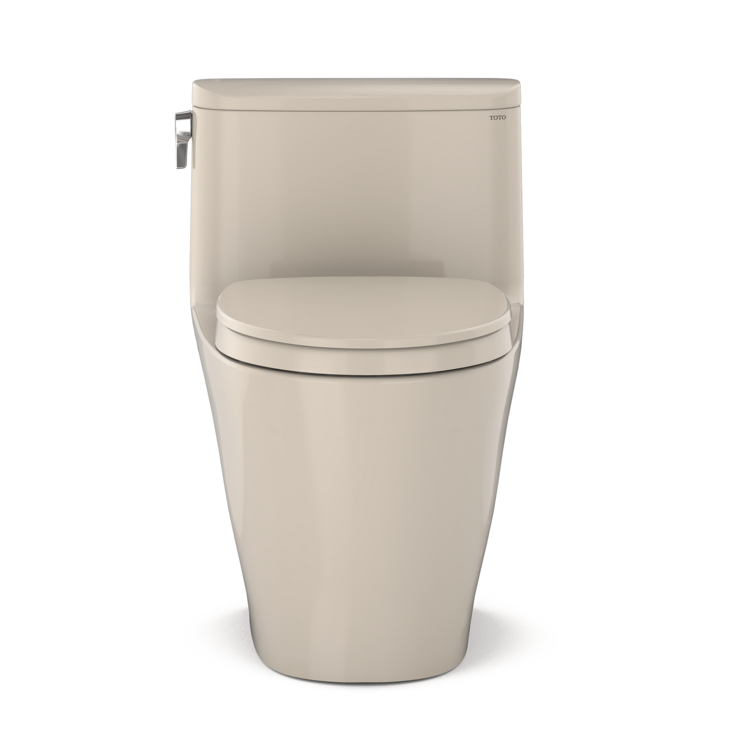 TOTO MS642124CEFG#03 Nexus One-Piece Elongated 1.28 GPF Universal Height Toilet with CEFIONTECT and SS124 SoftClose Seat , Bone