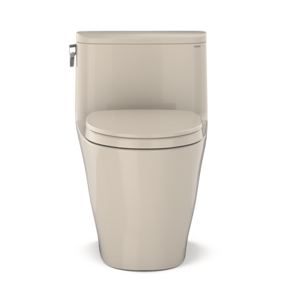 TOTO MS642124CEFG#03 Nexus One-Piece Elongated 1.28 Gpf Universal Height Toilet With Cefiontect And Ss124 Softclose Seat - Bone